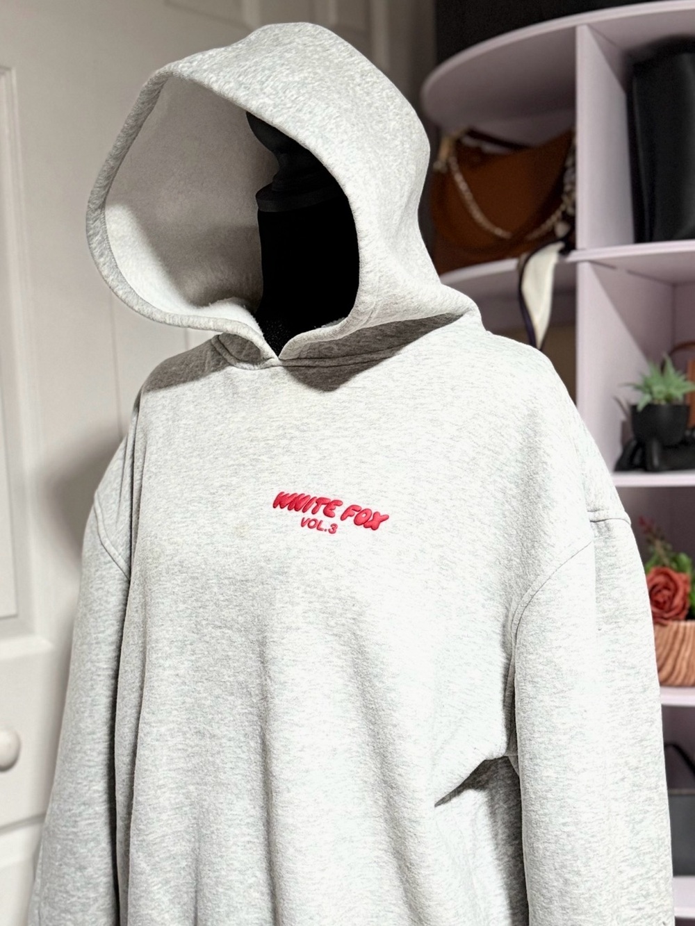 White Fox Vol. 3 Hoodie Gray Graphic Hoodie Size XS Like New